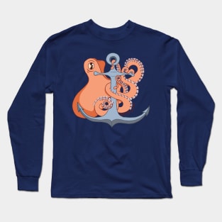 Octopus and an Anchor Long Sleeve T-Shirt